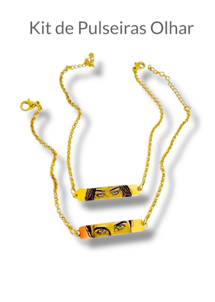 Pulseira pingnete plaquinha banhado a ouro