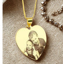 Colar pingente coração inox dourado