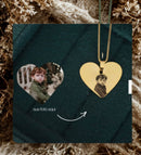 Colar pingente coração inox dourado