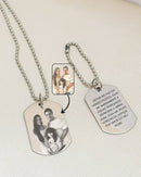 Colar placa foto familia inox