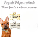 Pingente osso personalizado pet