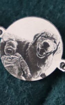 Pingente redondo personalizado pet inox